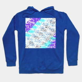 Sponge Print Teal/Purple/Black Hoodie